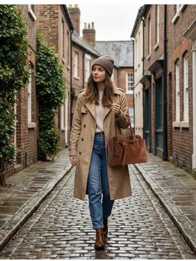 Classic Brown Leather Shoulder Bag
